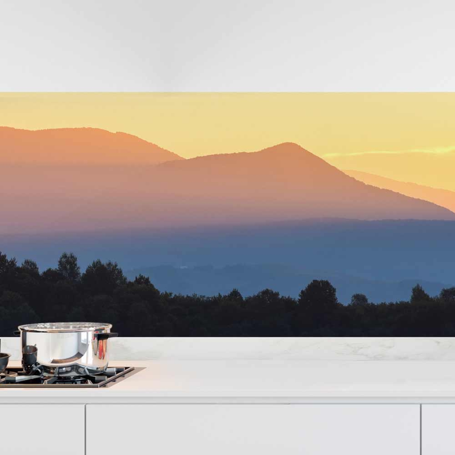 Küchenrückwand Folie Dämmerlandschaft