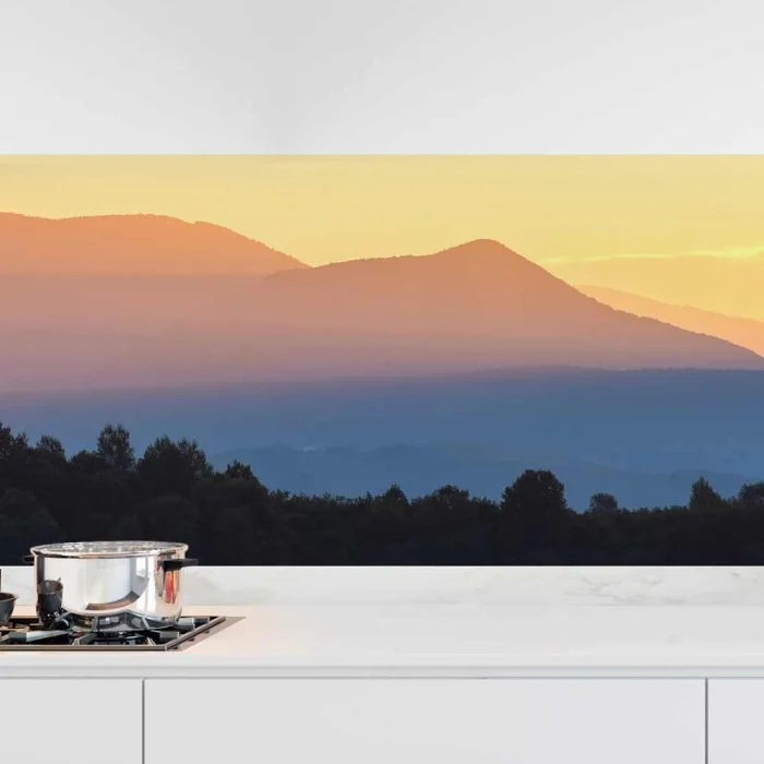 Küchenrückwand Folie Dämmerlandschaft Hauptbild 1