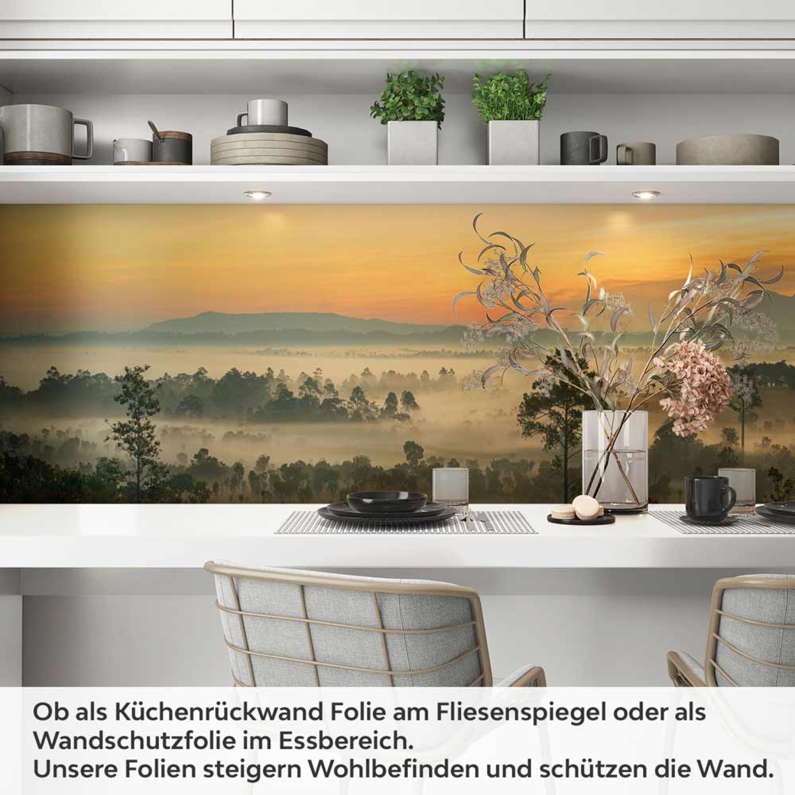 Küchenrückwand Folie sanfte Dämmerung Artikelbild 1