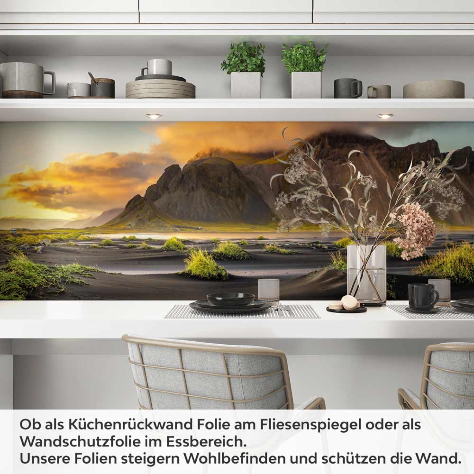 Küchenrückwand Folie Vulkanstrand Artikelbild 1