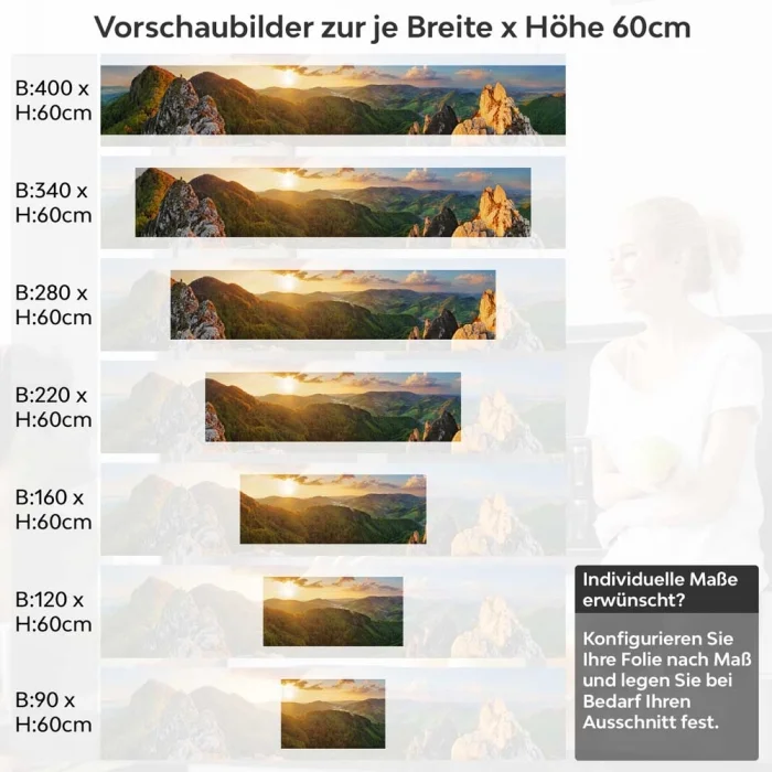 Küchenrückwand Folie slowakische Bergidylle Höhe 60cm