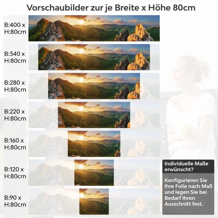 Küchenrückwand Folie slowakische Bergidylle Höhe 80cm