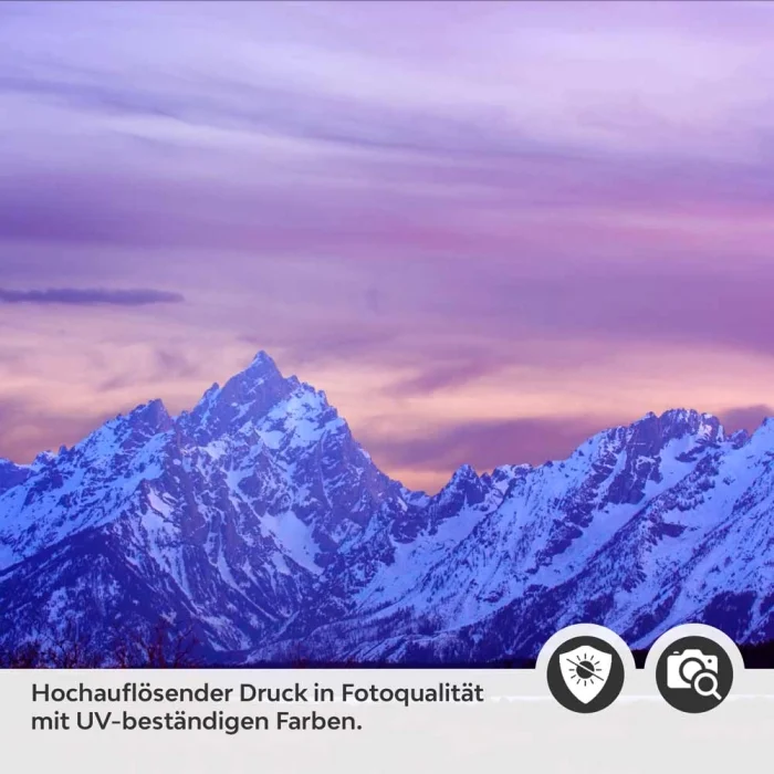 Küchenrückwand Folie Gipfel in violetter Dämmerung Detailbild 2