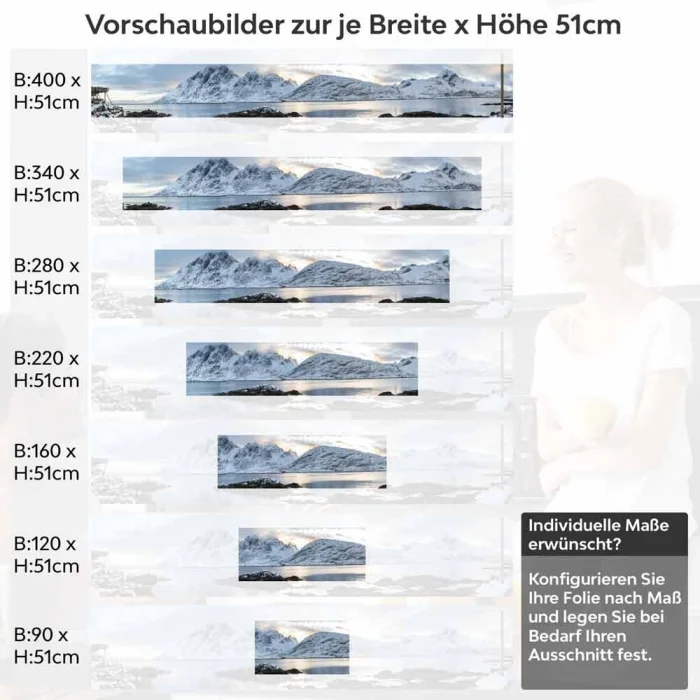 Küchenrückwand Folie Gletscherlandschaft Höhe 51cm