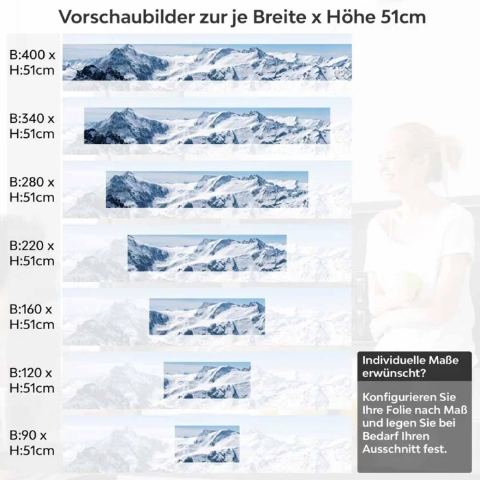 Küchenrückwand Folie ewige Eislandschaft Höhe 51cm