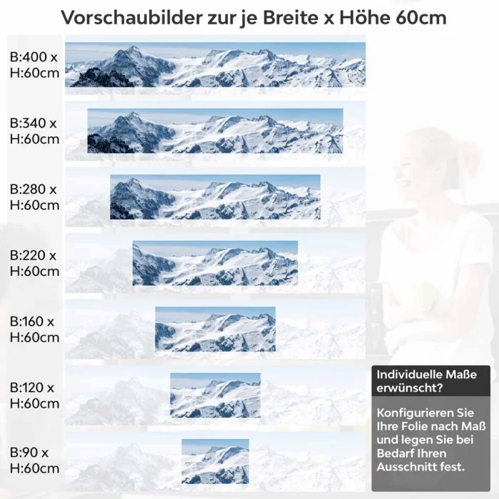 Küchenrückwand Folie ewige Eislandschaft Höhe 60cm