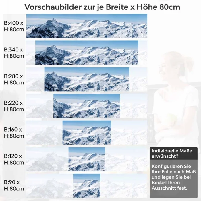 Küchenrückwand Folie ewige Eislandschaft Höhe 80cm
