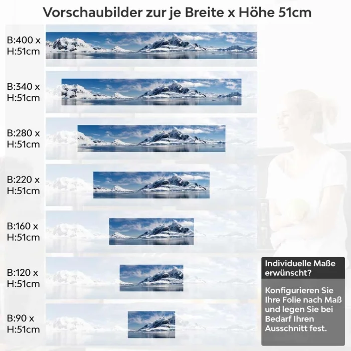 Küchenrückwand Folie arktische Schönheit Höhe 51cm