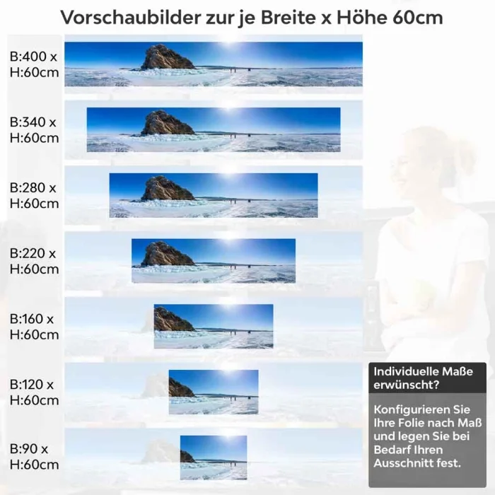 Küchenrückwand Folie Eislandschaft Höhe 60cm