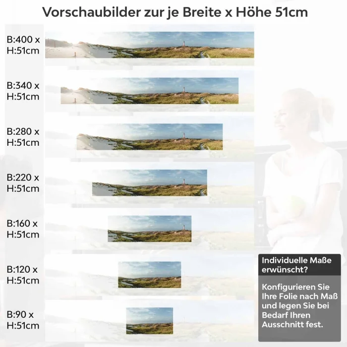 Küchenrückwand Folie Düne Nordsee Höhe 51cm