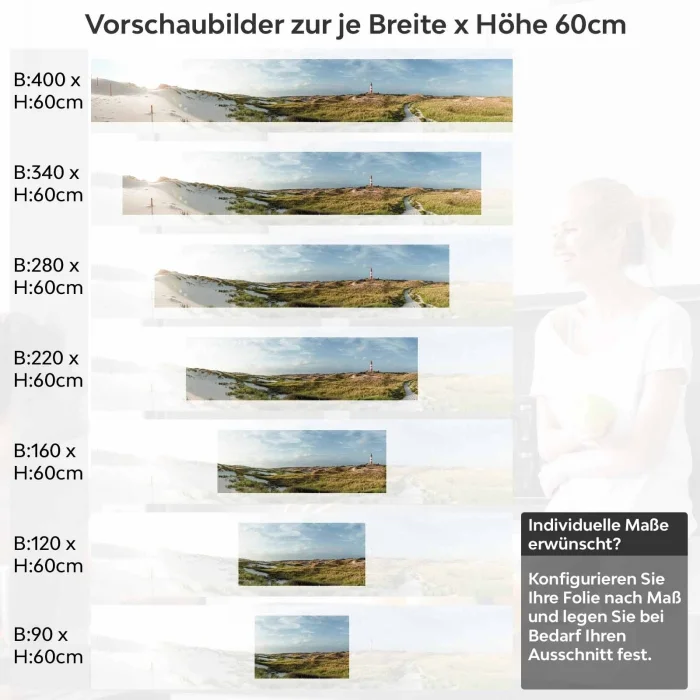 Küchenrückwand Folie Düne Nordsee Höhe 60cm