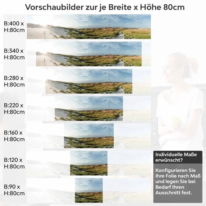 Küchenrückwand Folie Düne Nordsee Höhe 80cm