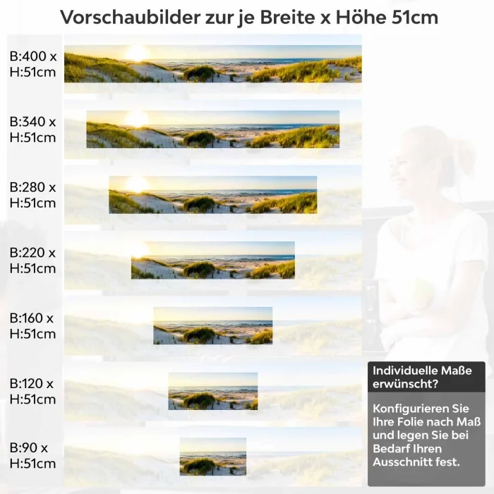 Küchenrückwand Folie Düne am Meer Höhe 51cm
