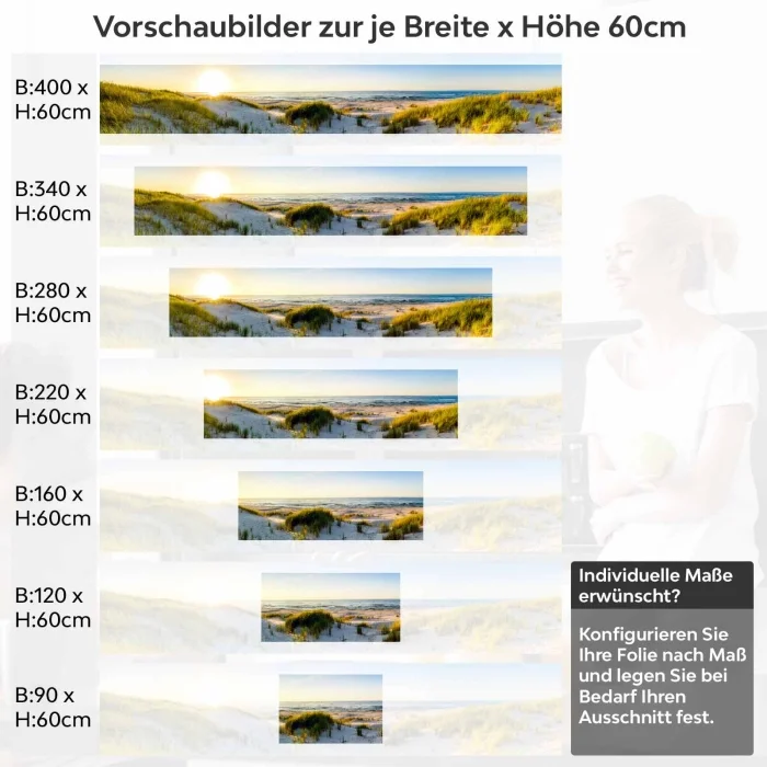 Küchenrückwand Folie Düne am Meer Höhe 60cm