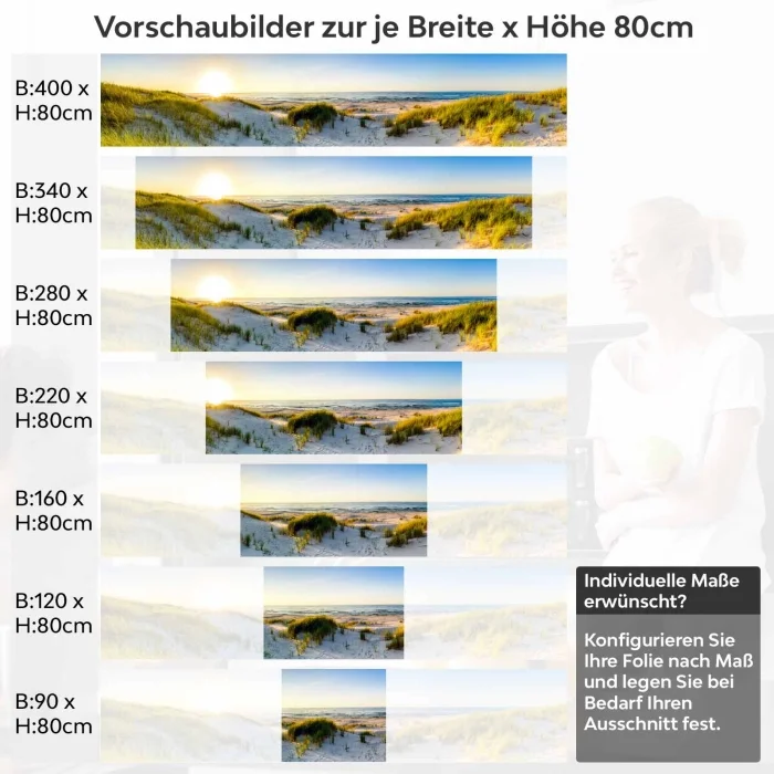 Küchenrückwand Folie Düne am Meer Höhe 80cm