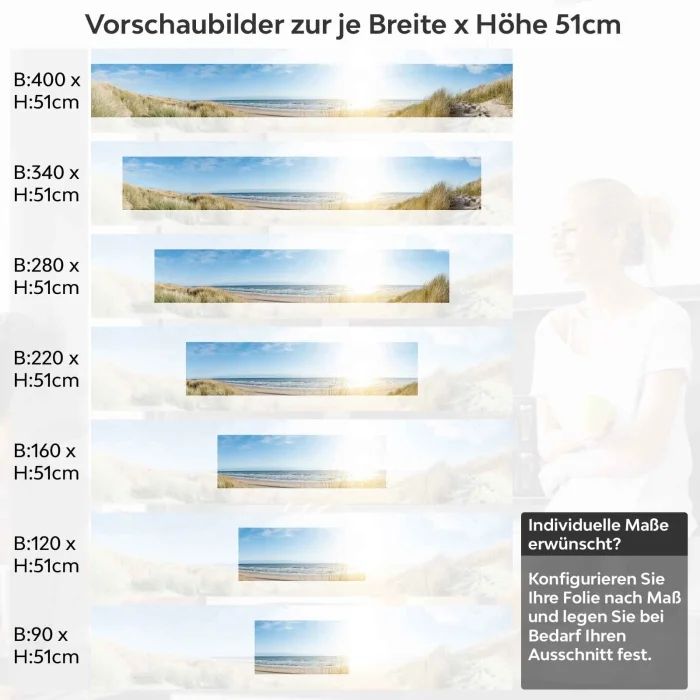 Küchenrückwand Folie Düne Ostsee Höhe 51cm