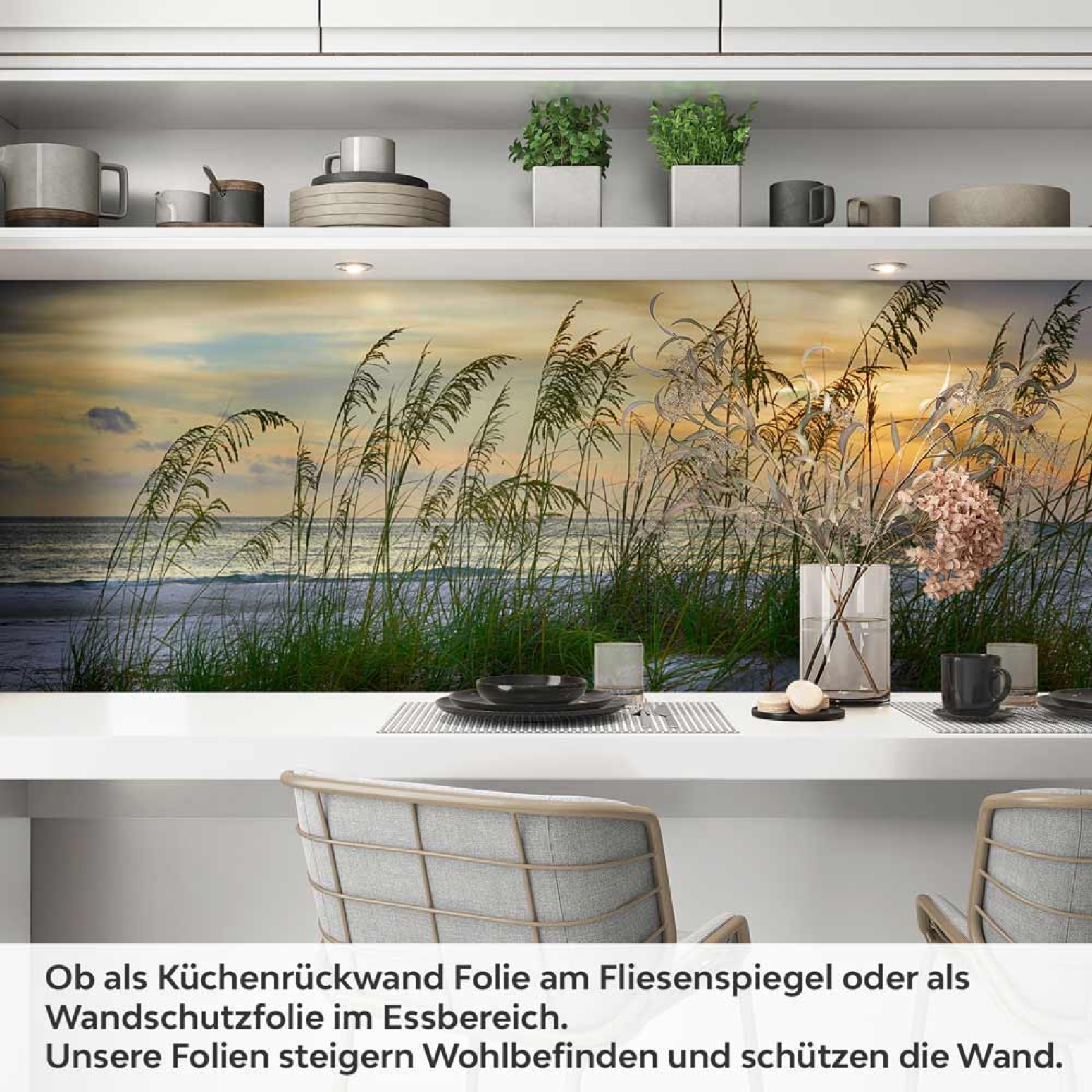 Küchenrückwand Folie Dünenlandschaft & Strand Flora Artikelbild 1