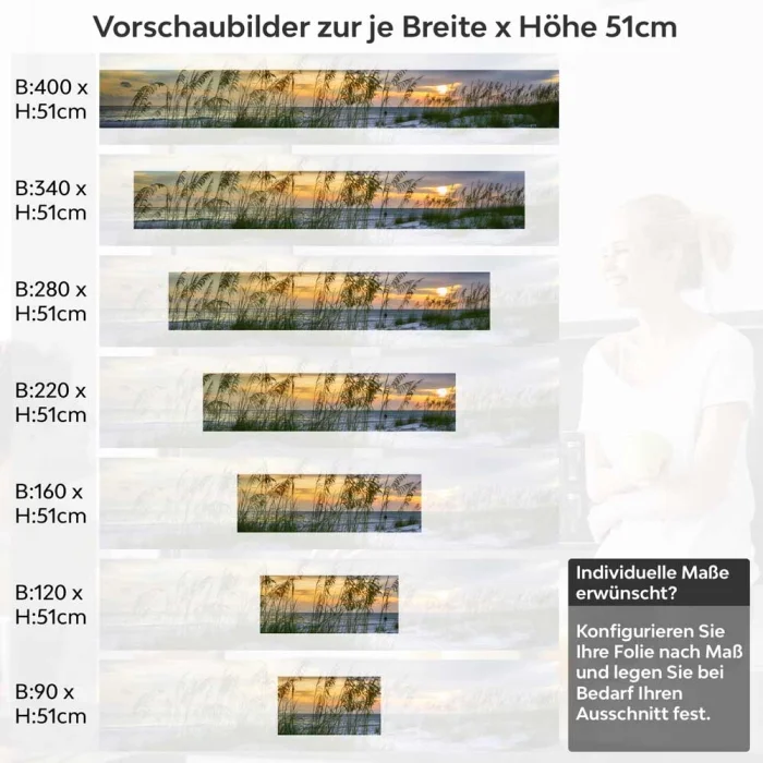 Küchenrückwand Folie Dünenlandschaft & Strand Flora Höhe 51cm