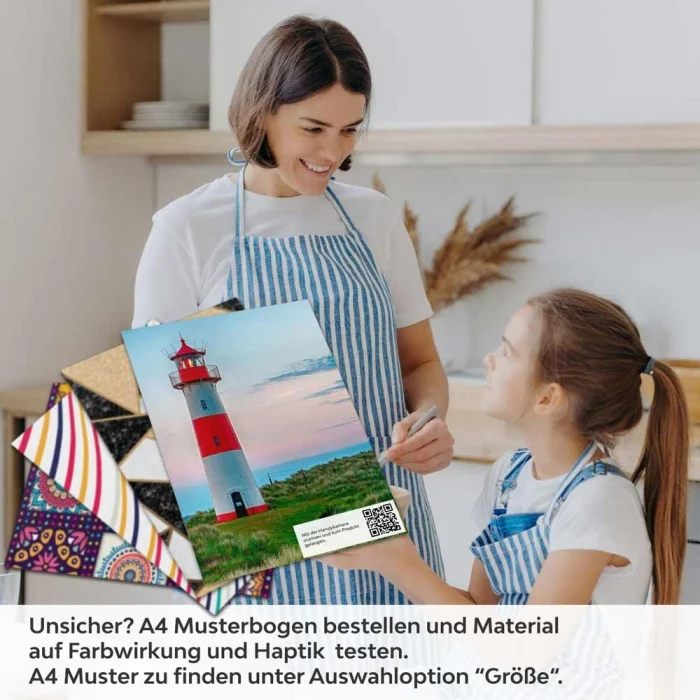 Küchenrückwand Folie Dünen, Leuchtturm & Meer A4 Muster