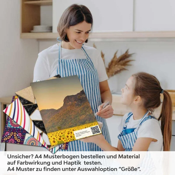 Küchenrückwand Folie Sonnenblumen Feld A4 Muster