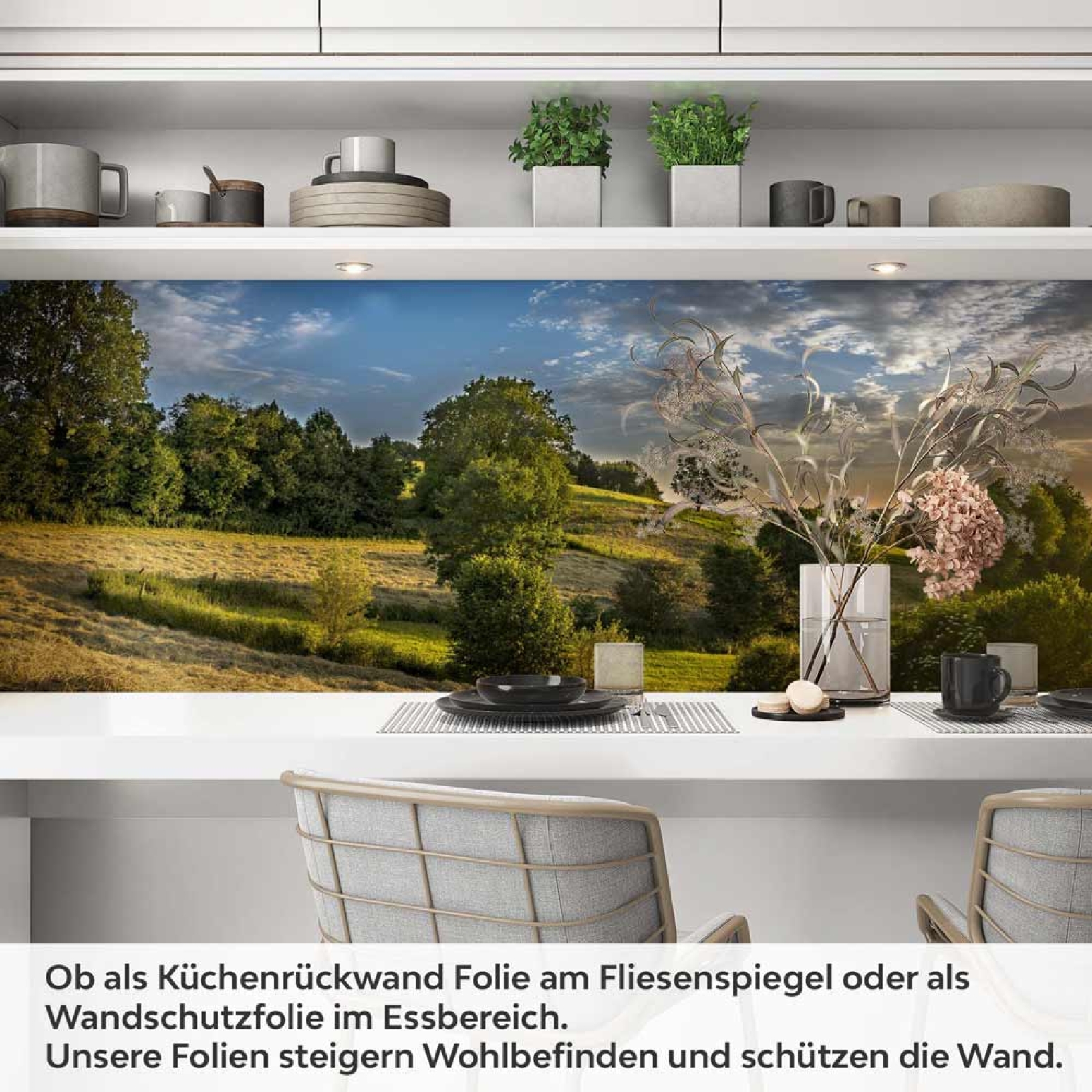 Küchenrückwand Folie Landschaft im Frühling Artikelbild 1