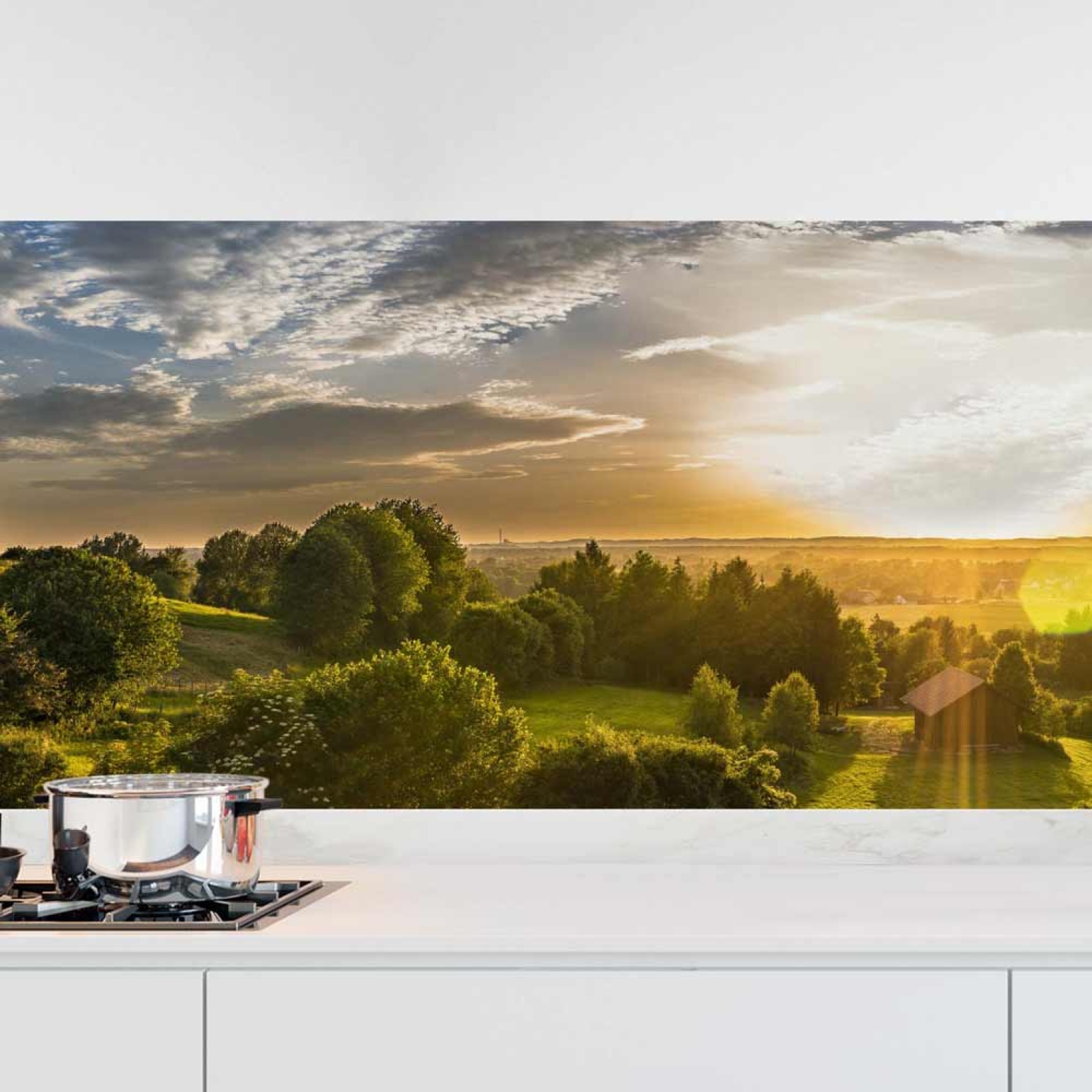 Küchenrückwand Folie Landschaft im Frühling