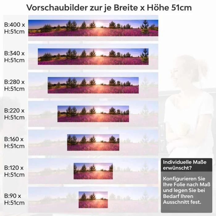Küchenrückwand Folie Lavendelfeld Höhe 51cm