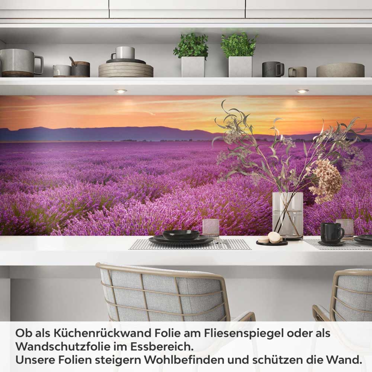 Küchenrückwand Folie Lavendel Panorama Artikelbild 1