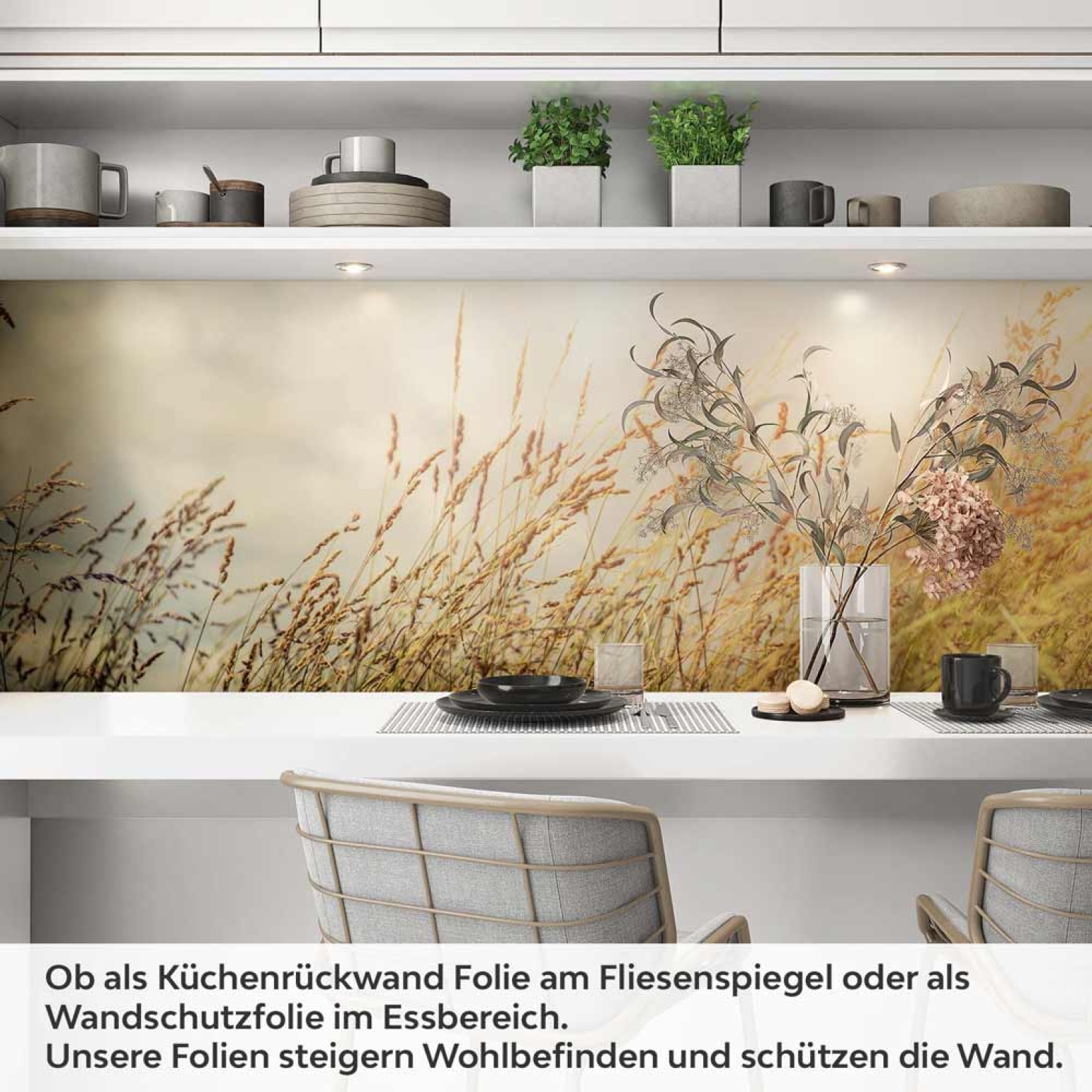 Küchenrückwand Folie Weizenfeld Artikelbild 1