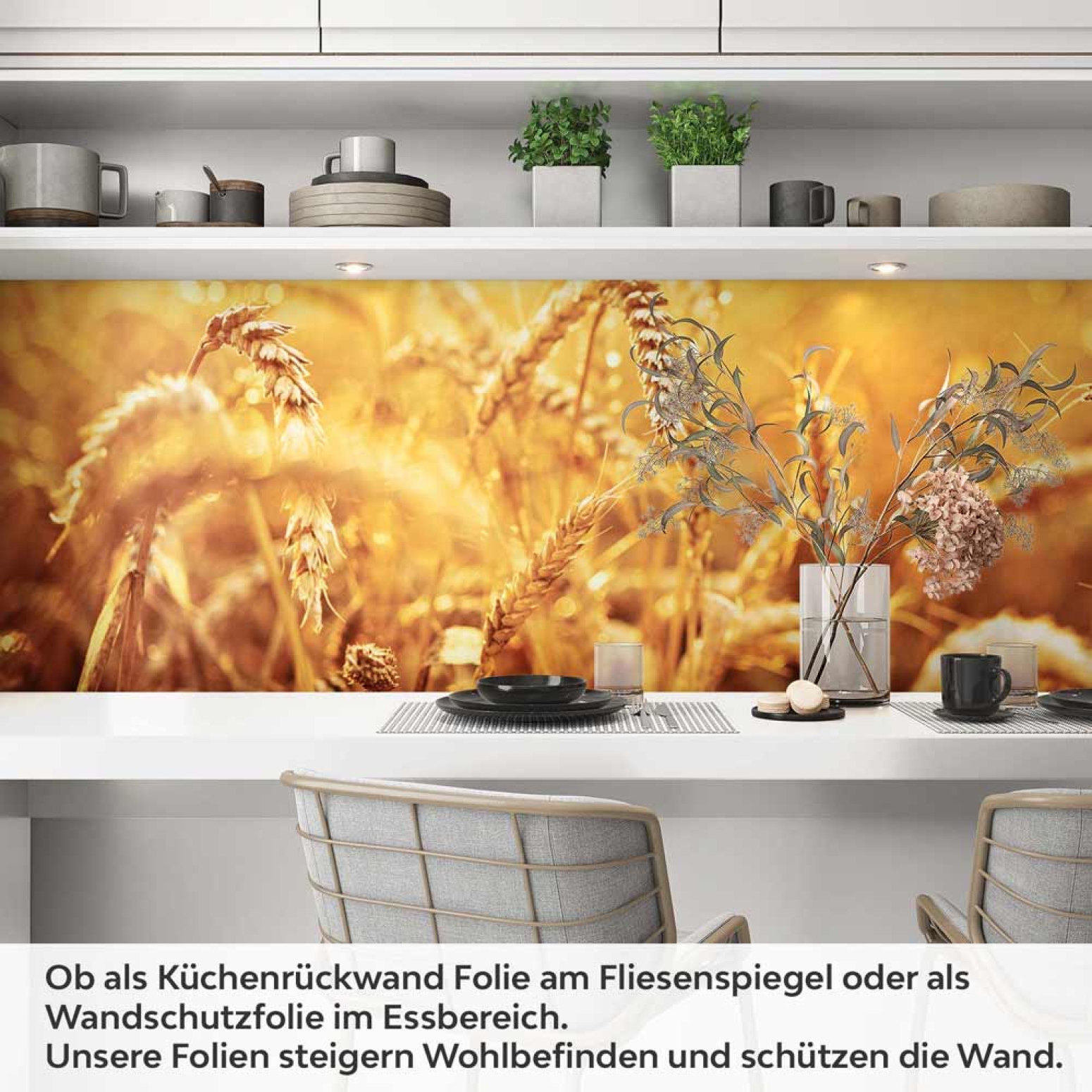Küchenrückwand Folie Kornfeld Artikelbild 1