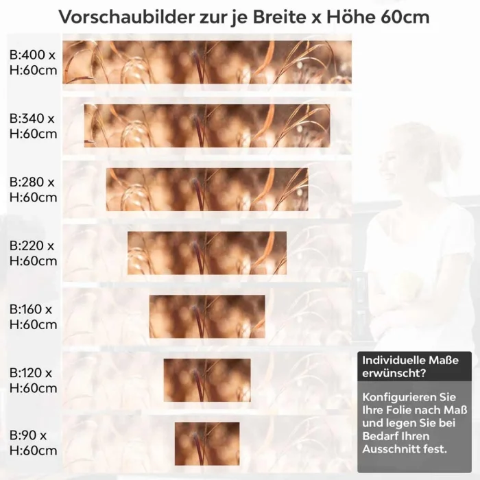 Küchenrückwand Folie Weizenidylle Höhe 60cm