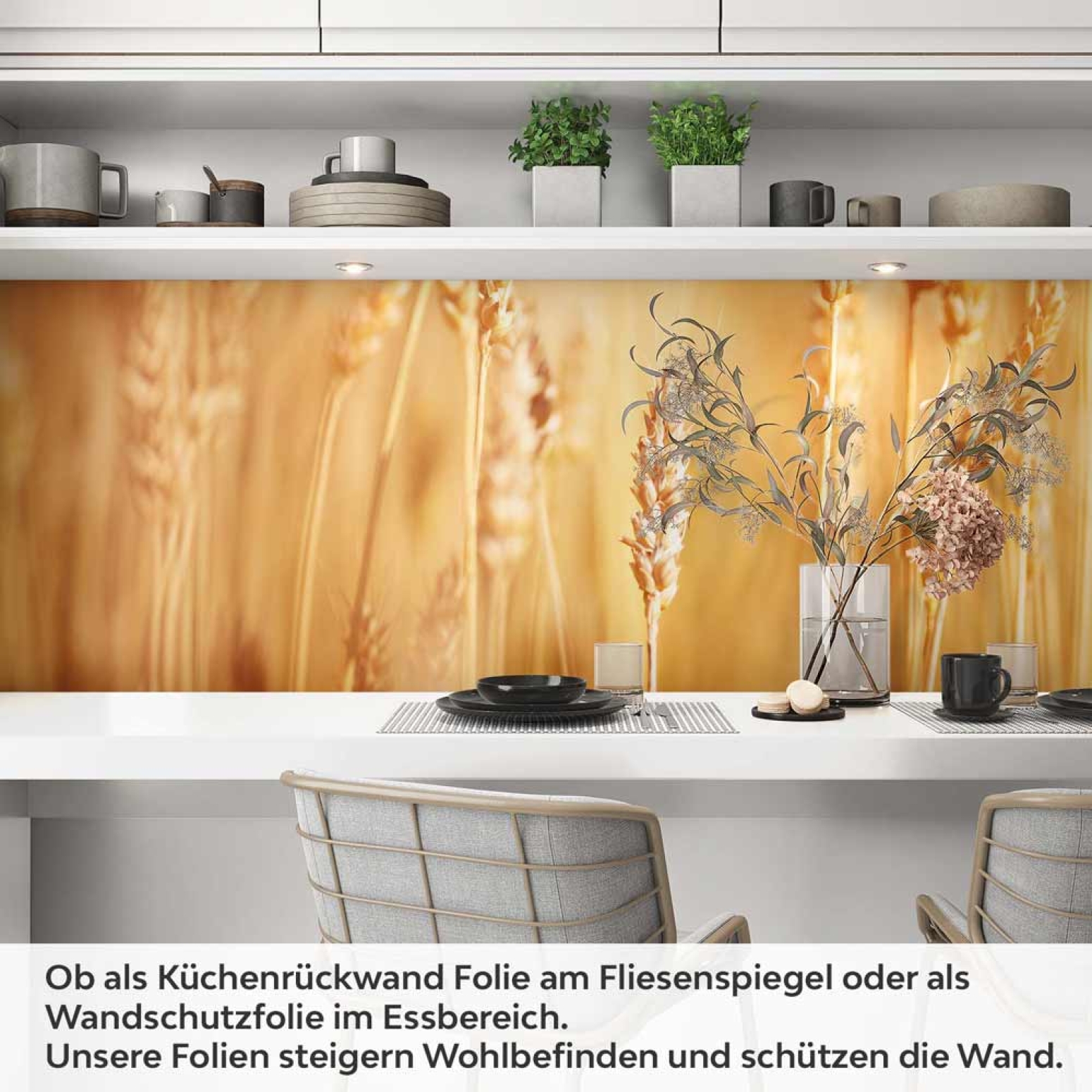 Küchenrückwand Folie goldene Weizen Artikelbild 1