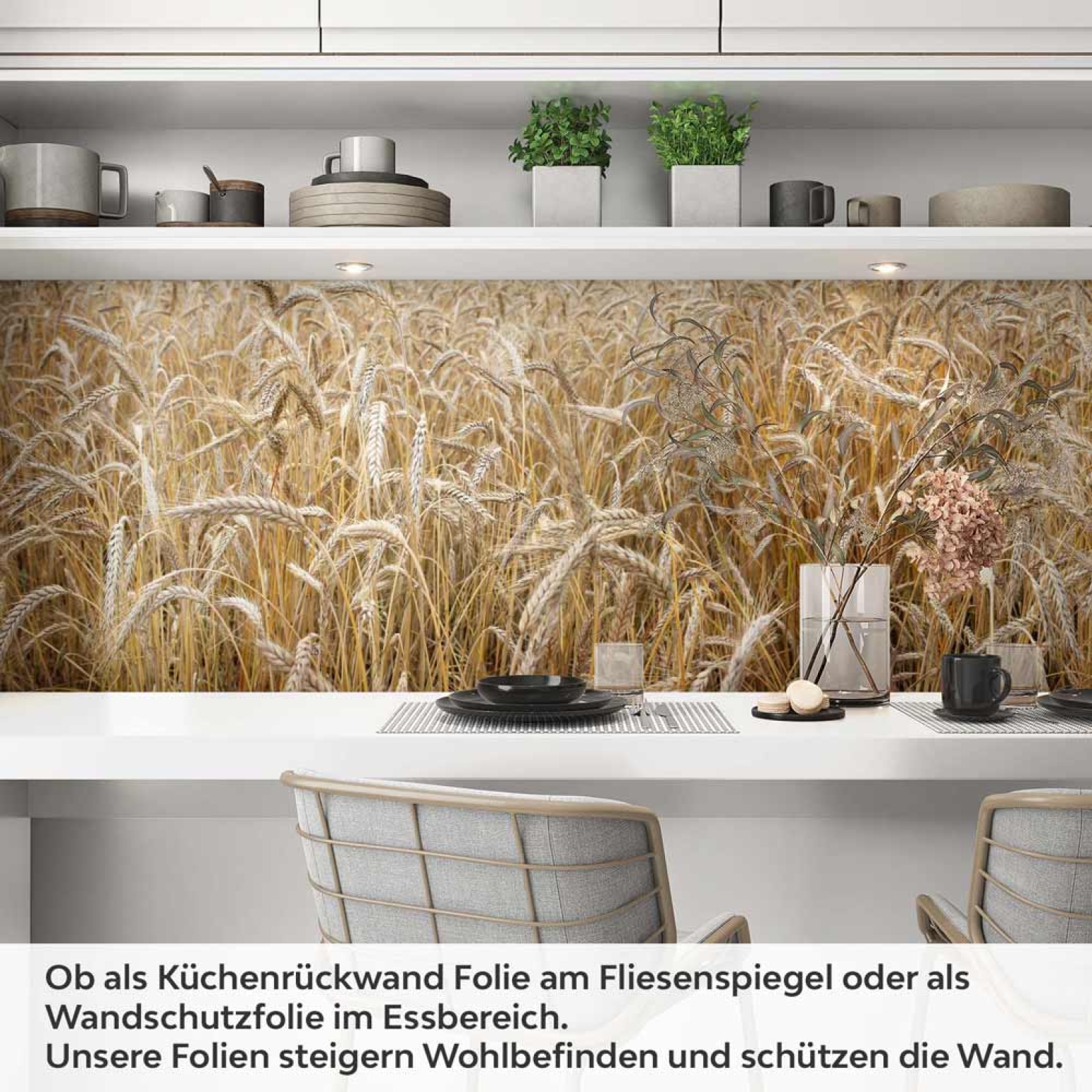 Küchenrückwand Folie Getreidefeld Artikelbild 1