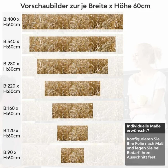 Küchenrückwand Folie Getreidefeld Höhe 60cm