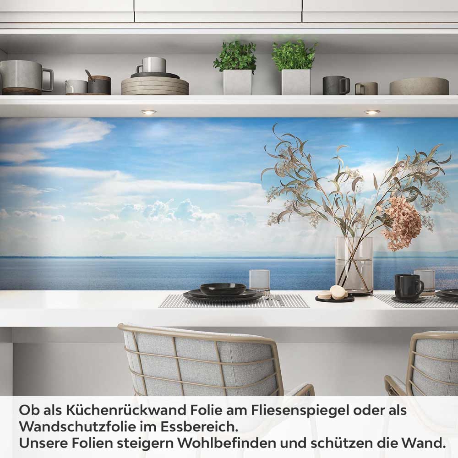 Küchenrückwand Folie blauer Horizont Artikelbild 1