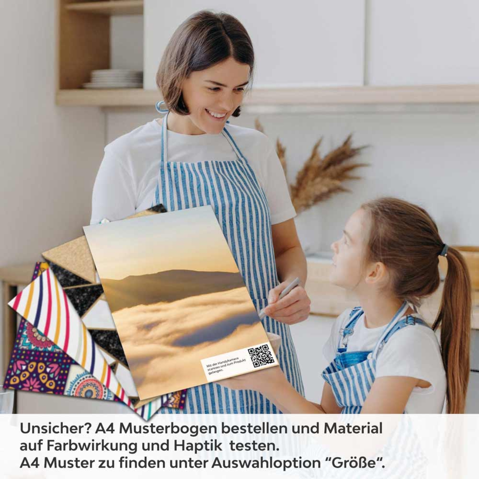 Küchenrückwand Folie Berge im Verborgenen A4 Muster