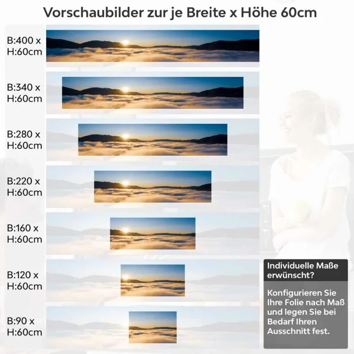 Küchenrückwand Folie Berge im Verborgenen Höhe 60cm