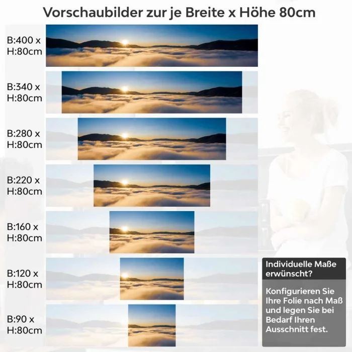 Küchenrückwand Folie Berge im Verborgenen Höhe 80cm