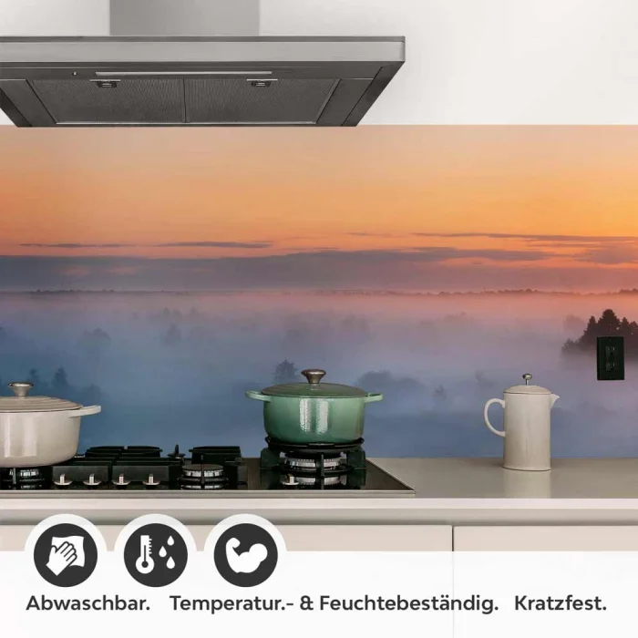 Küchenrückwand Folie Landschaft im Sonnenuntergang Detailbild 1