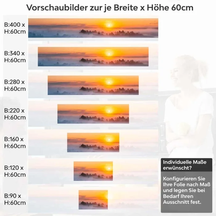 Küchenrückwand Folie Landschaft im Sonnenuntergang Höhe 60cm