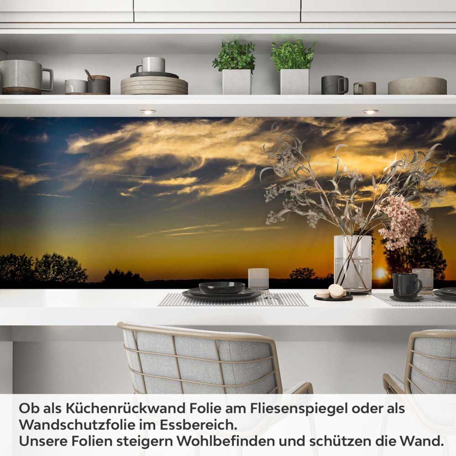 Küchenrückwand Folie Panorama Sunset Artikelbild 1