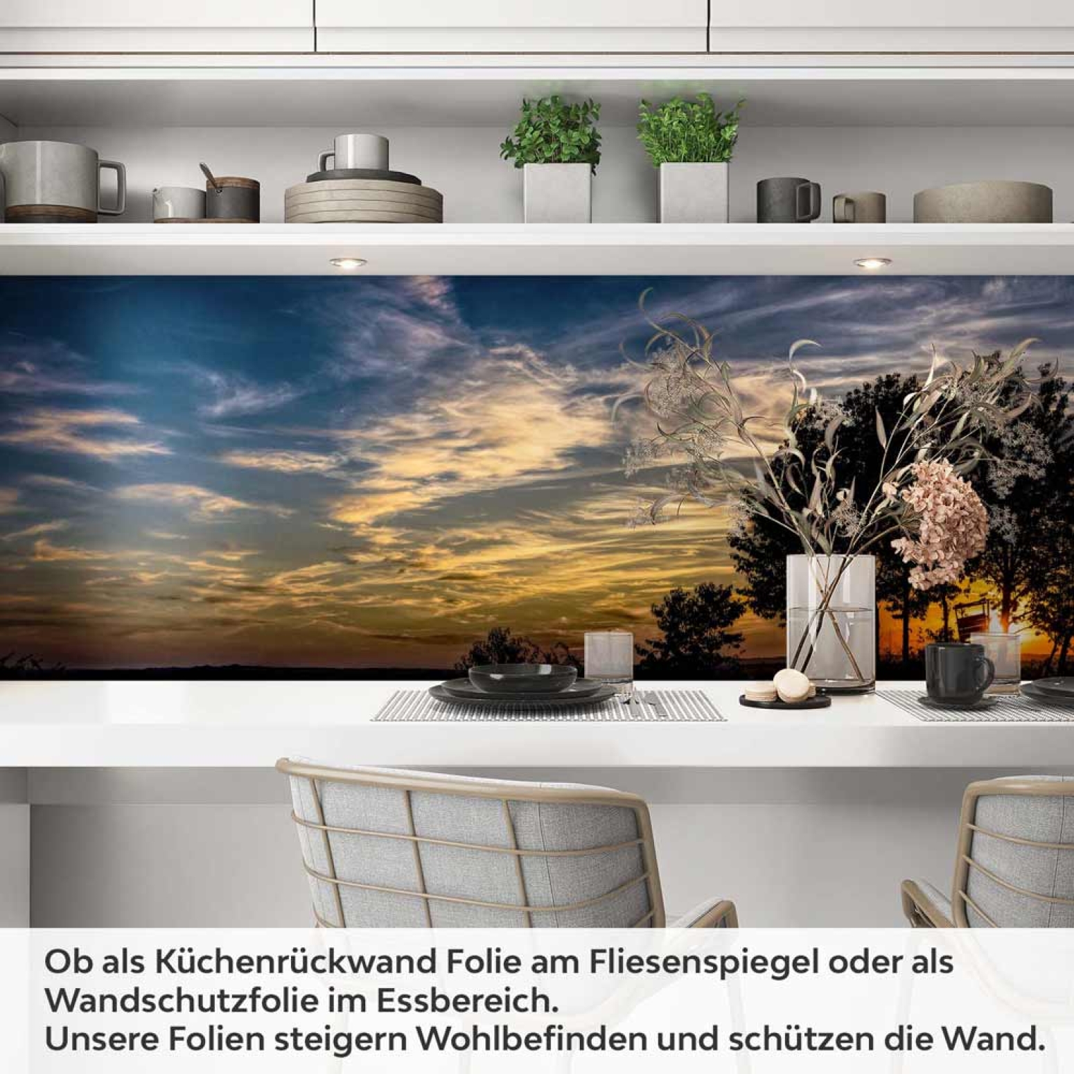 Küchenrückwand Folie Der Himmel im Panoramablick Artikelbild 1