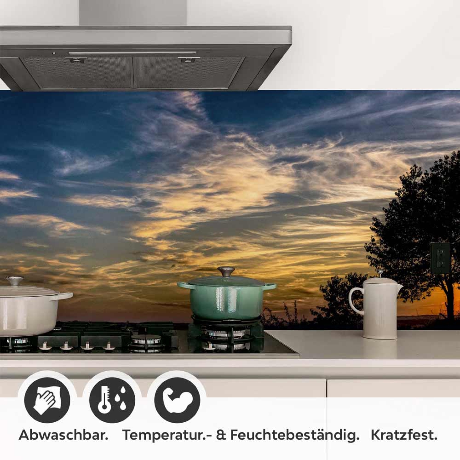 Küchenrückwand Folie Der Himmel im Panoramablick Detailbild 1