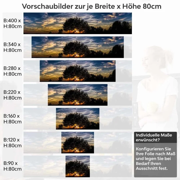 Küchenrückwand Folie Der Himmel im Panoramablick Höhe 80cm