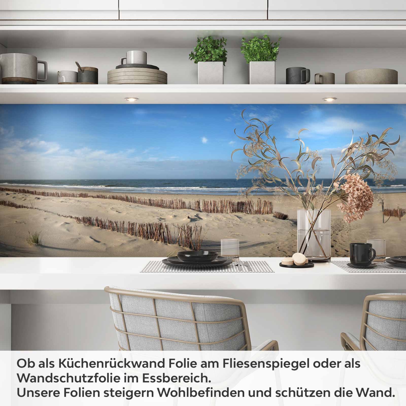 Küchenrückwand Folie Nordsee Spaziergang Artikelbild 1