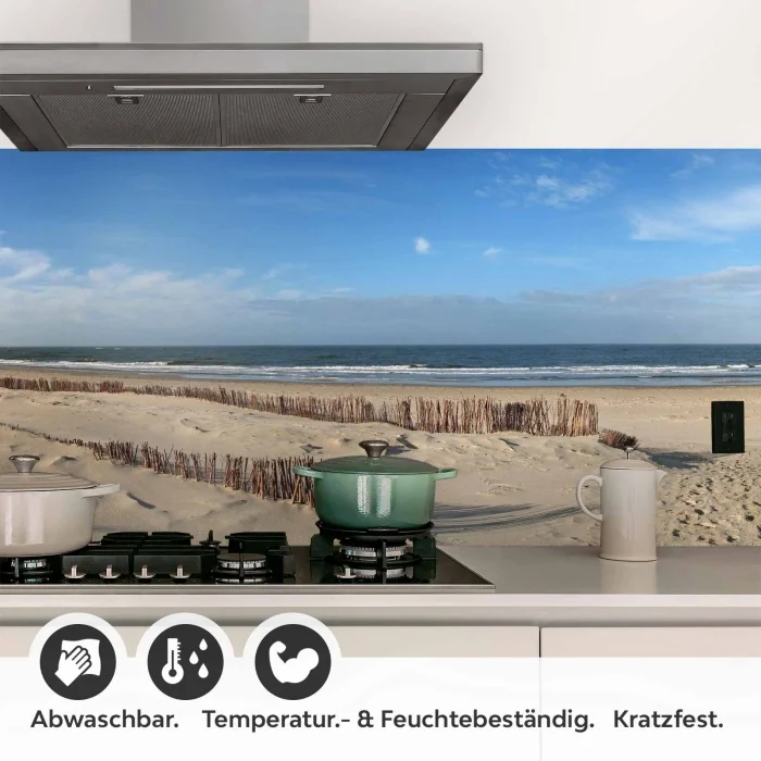 Küchenrückwand Folie Nordsee Spaziergang Detailbild 1