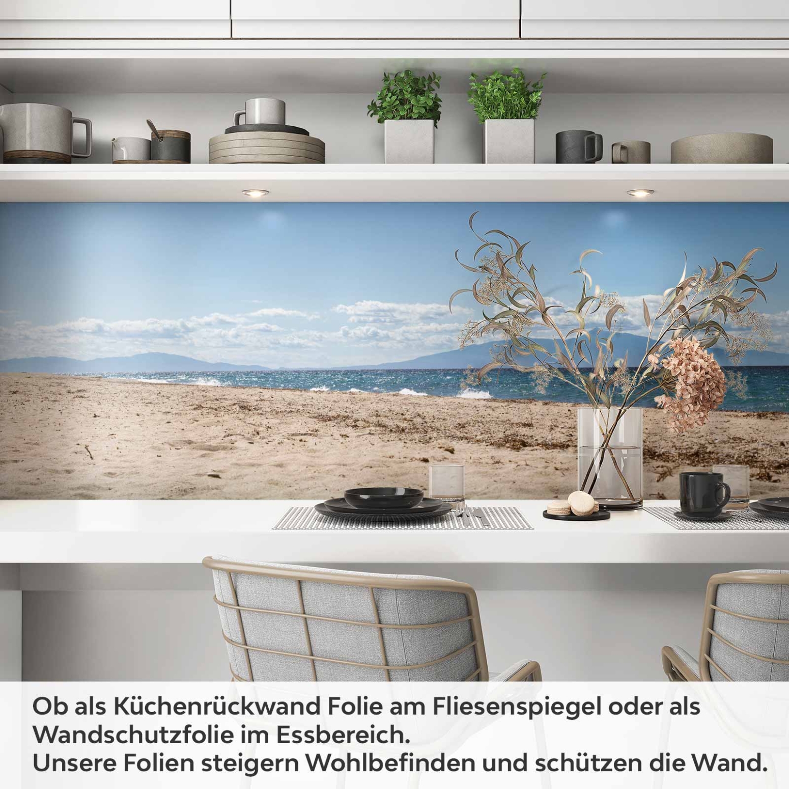 Küchenrückwand Folie naturnaher Strand Artikelbild 1