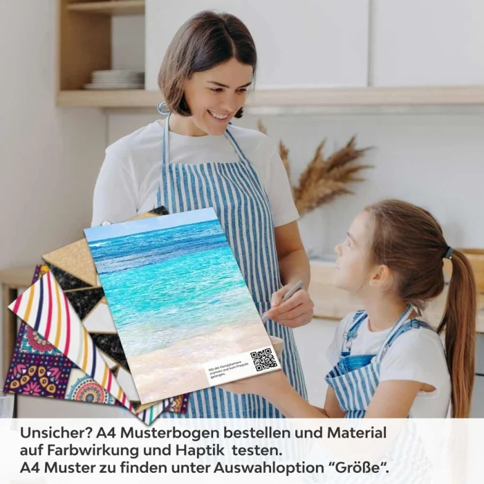 Küchenrückwand Folie Strand & Meer in himmlischen Farben A4 Muster