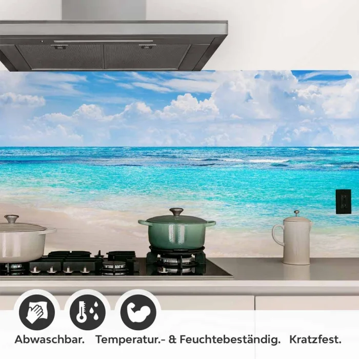 Küchenrückwand Folie Strand & Meer in himmlischen Farben Detailbild 1