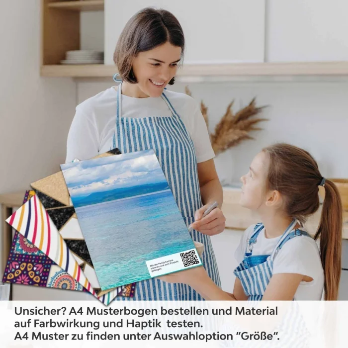 Küchenrückwand Folie Tiefblaues Meer & Wolkenpracht A4 Muster